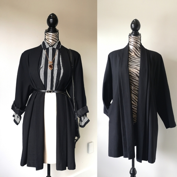 Vintage wool Giovanni pleated kimono style blazer - Picture 7 of 9